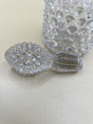 Blown glass pointed hobnob decanter cruet with stopper clear Home decor - Picture 7 of 8