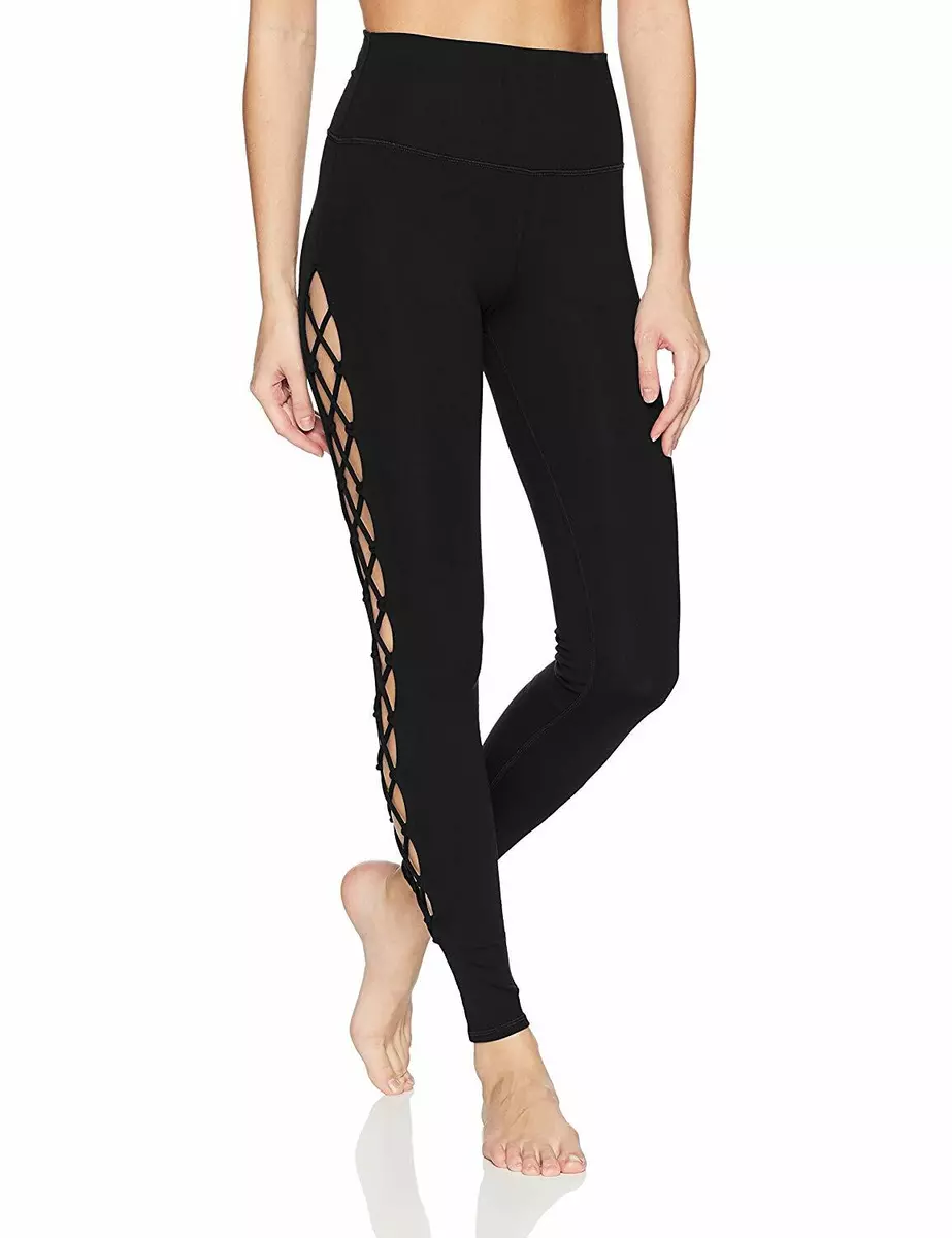 Alo Yoga Women's Interlace Black Leggings - MEDIUM