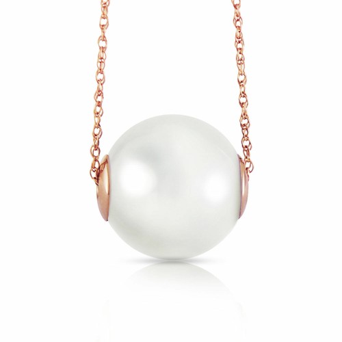 14K Solid Gold Fashion Style Double White Shell Pearl Earring and Pendant Neckla - Picture 7 of 7