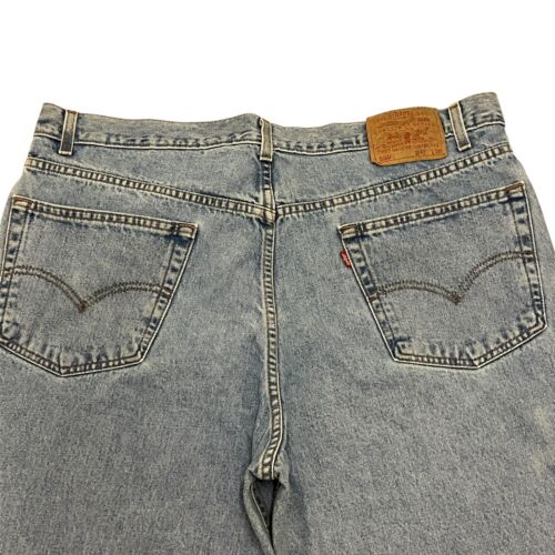 Jeans Vintage Levi's 550 Relaxed Fit Blu Uomo 42W 28L 100% Denim Zip Fly - Foto 12 di 19