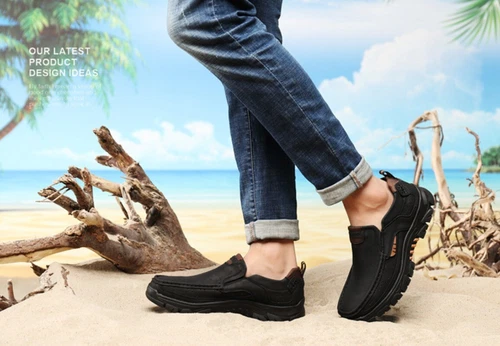 Herren Halbschuhe Freizeitschuhe Wasserdicht Outdoor Slipper Sneaker Wasserdicht Schwarz - Bild 12 von 18