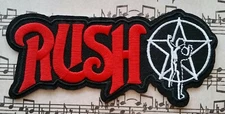 RUSH Classic Rock Band Embroidered PATCH Iron on New  5 1/4"