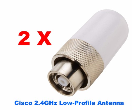 2 x Cisco AIR-ANT2422SDW-R 2.4GHz 2.2 dBi Low Profile Dipole Wireless AP Antenna