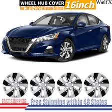 Set of 4 16" Sliver Hub Caps Full Rim Wheel Covers for 2019-2025 Nissan Altima