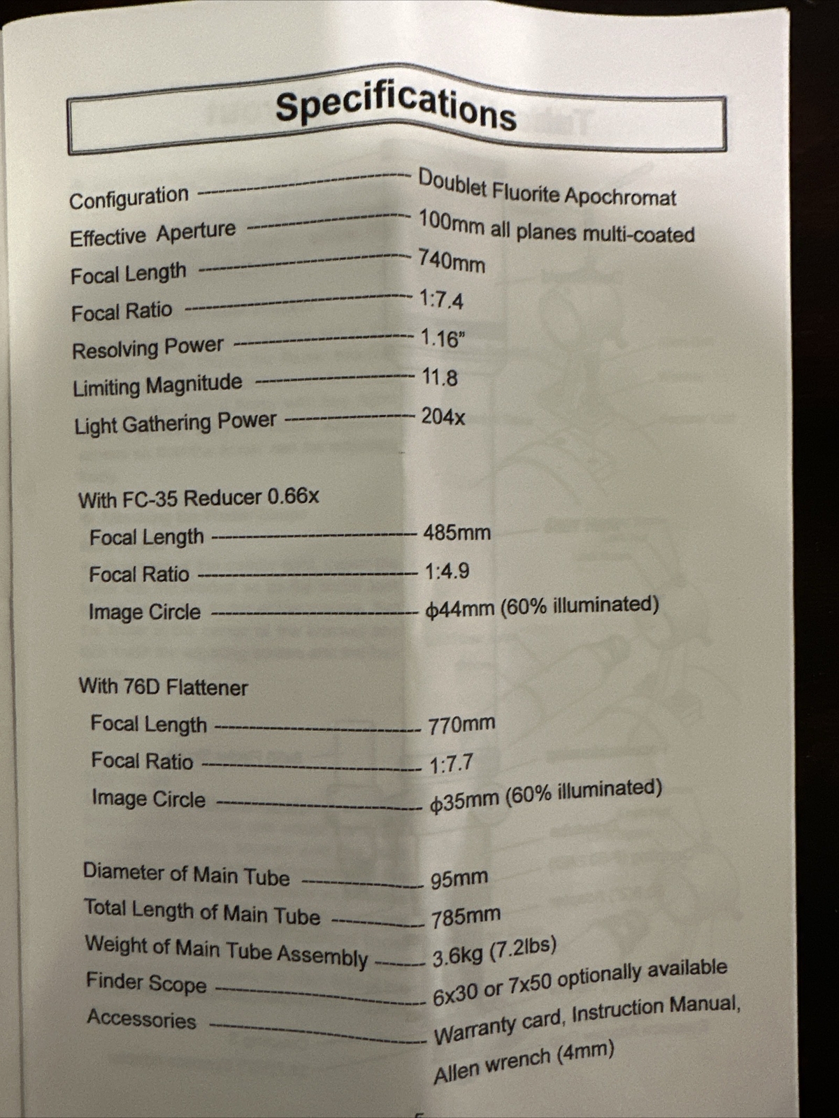 Takahashi FC100DF Telescope eBay