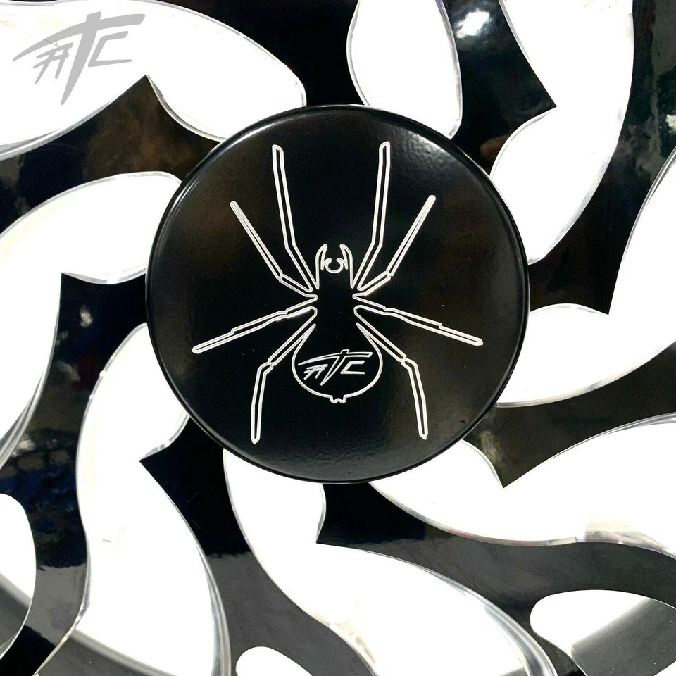 20" BLACK CONTRAST CUT HELLIAN WHEELS & TIRES (3) 2015-2020 CAN-AM SPYDER F3 - Image 3 of 4