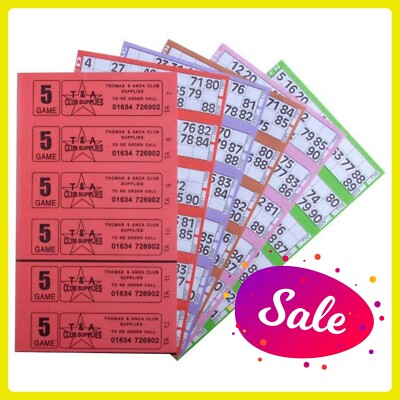 Bingo Tickets Bingobücher 12000 5 Seiten 5 Spiele 6 zum Ansehen Bingobücher 