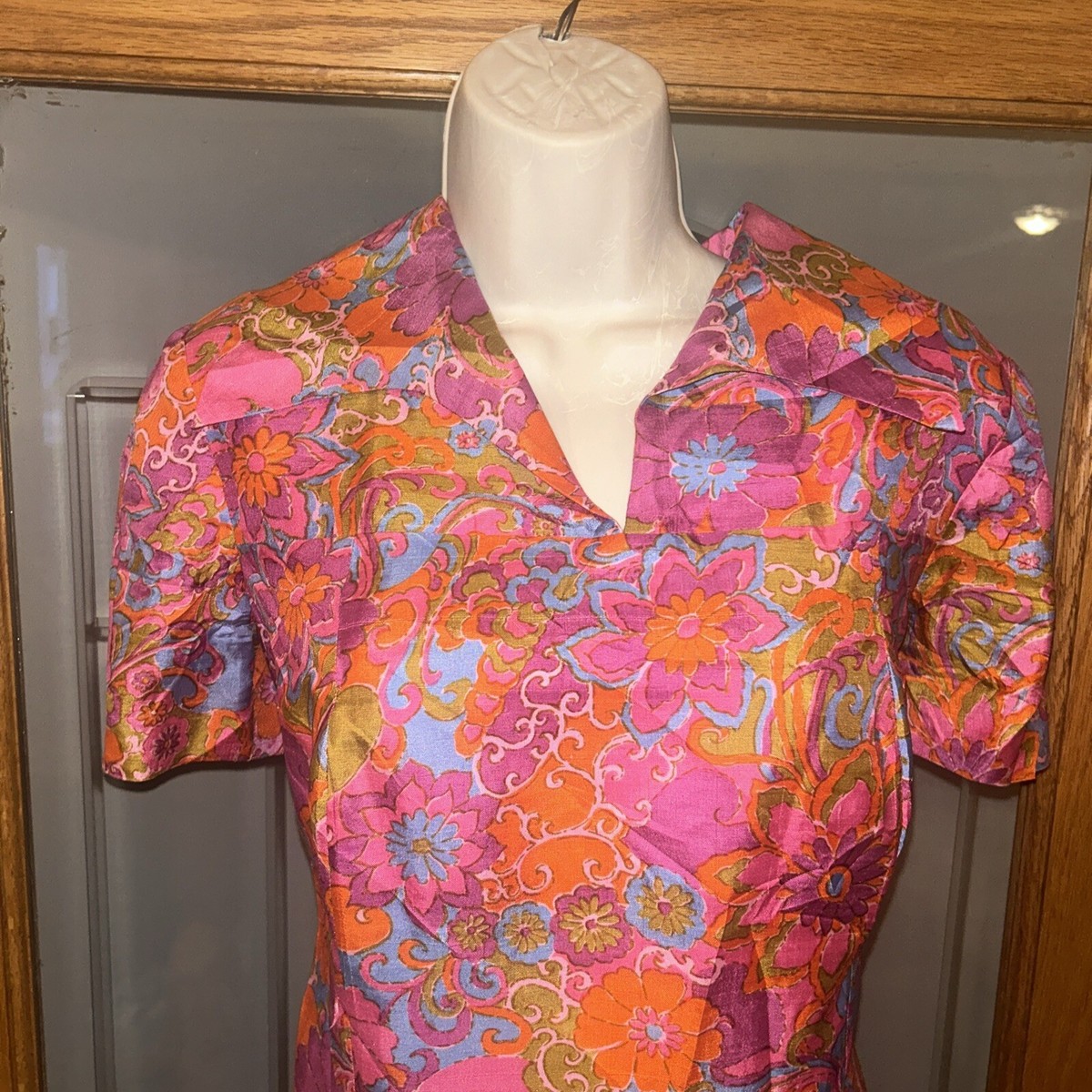 美品 Vintage 100% Silk flower Dress イタリア製 美品 Vintage 100% Silk flower Dress イタリア製