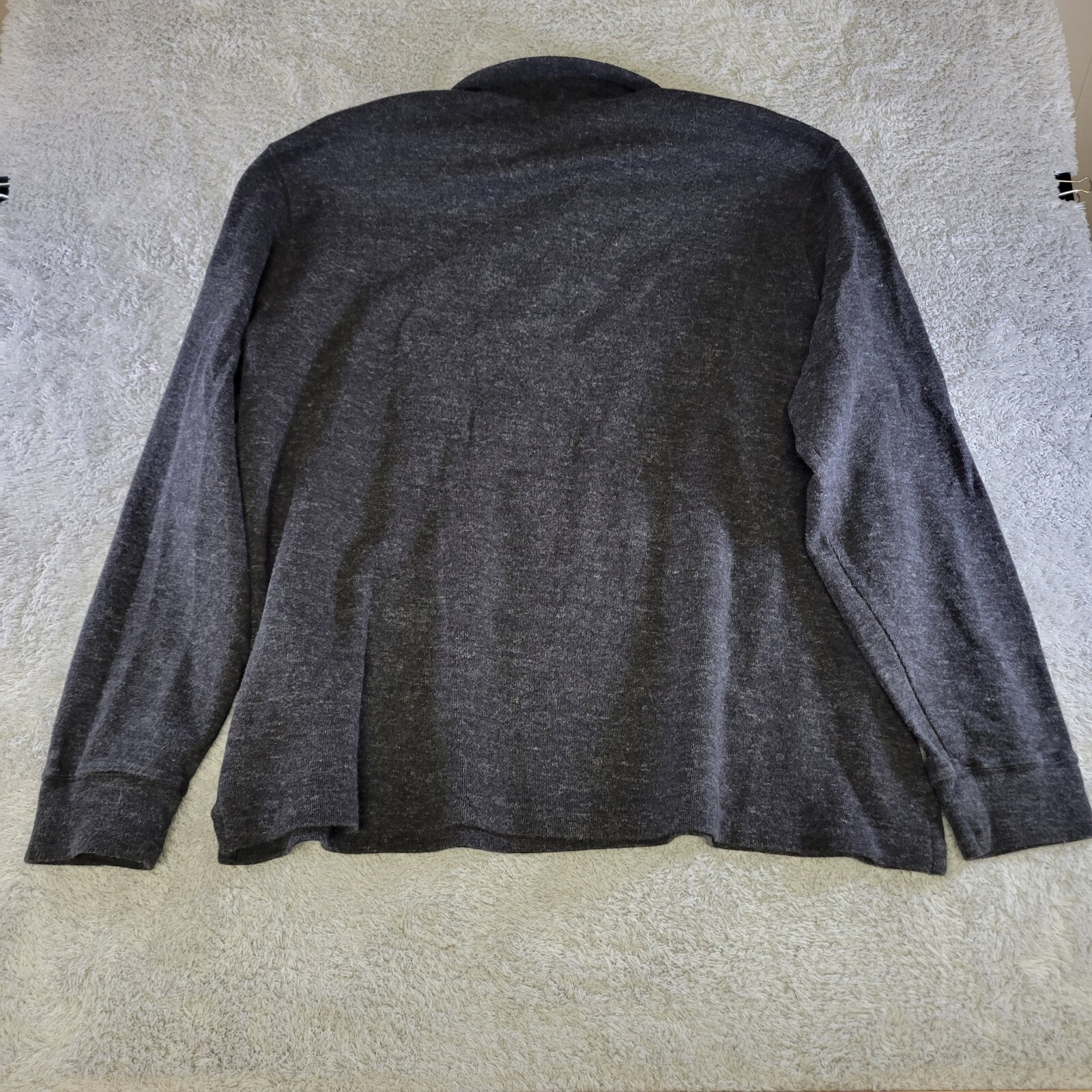 Polo Ralph Lauren Estate maglione costine uomo XL nero felpa rosso pony 1 4 zip