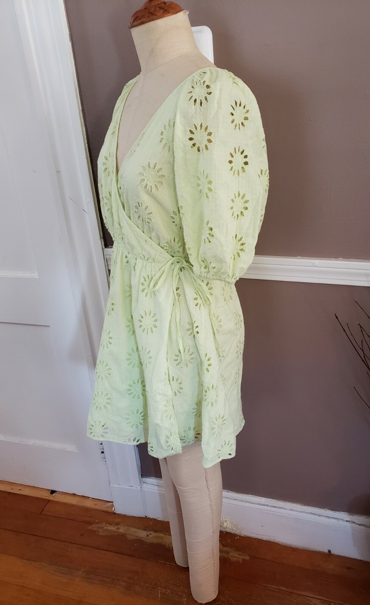 Gorgeous Short Sleeve Lime Green Wrap Dress By Zara!! Size Small!! | eBay Gorgeous Short Sleeve Lime Green Wrap Dress By Zara!! Size Small!! | eBay