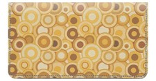 Circles Designer Checkbook Cover, with Credit Card Slots  Pen Loop