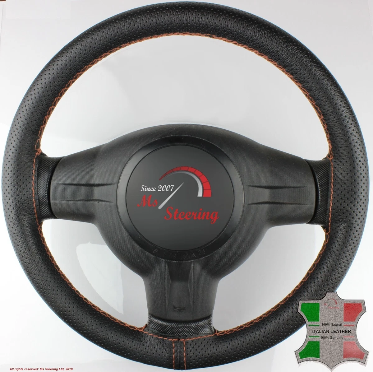 FOR PONTIAC FIREBIRD 86 02 PERF LEATHER STEERING WHEEL COVER