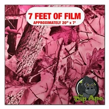 Hydrographic film Pink New Fall Leaves hydro dipping 7' x 20" hydro dip