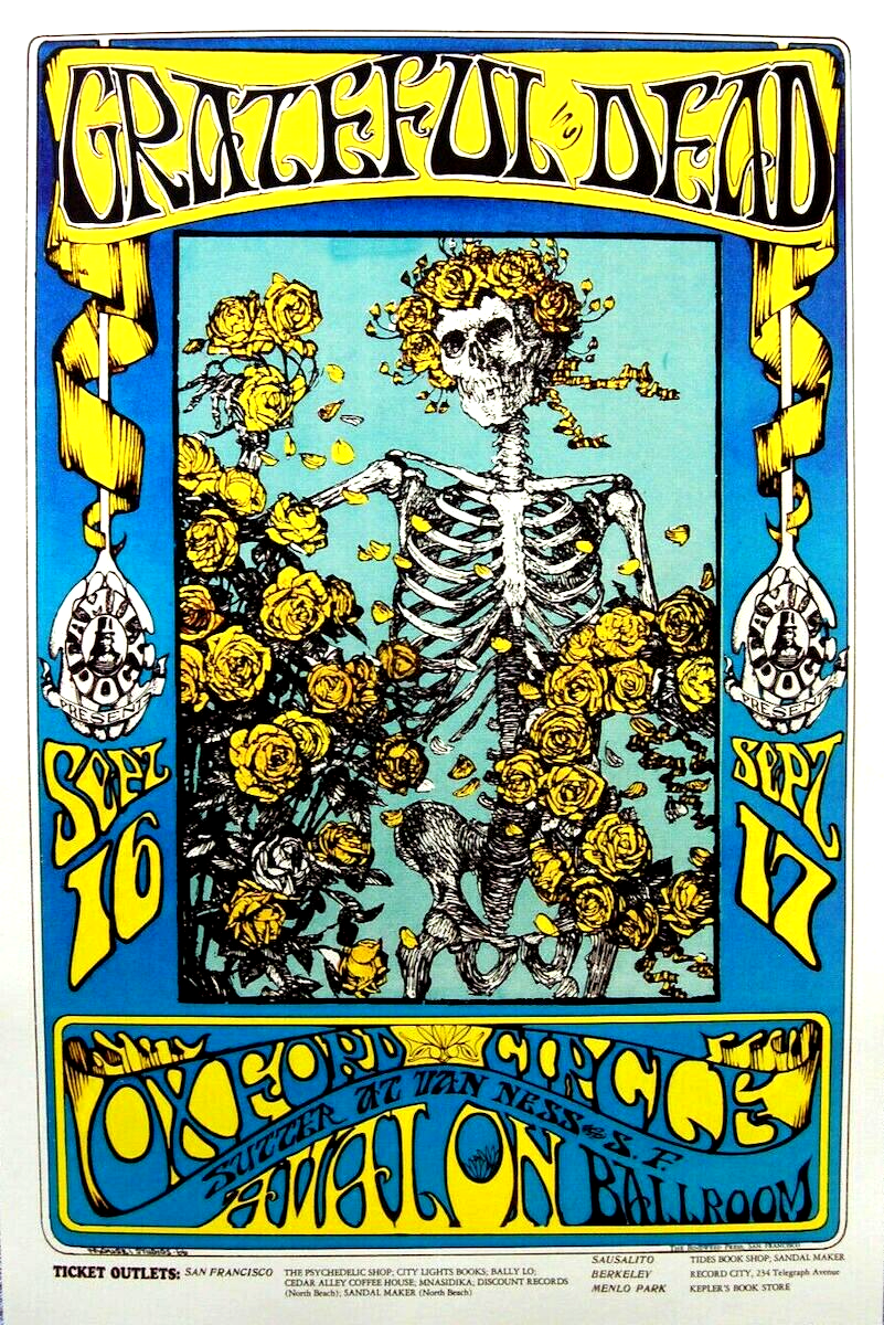 GRATEFUL DEAD 1966 AVALON BALLROOM / SAN FRANCISCO YELLOW PROMO