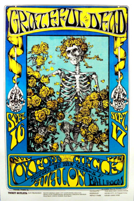 GRATEFUL DEAD 1966 AVALON BALLROOM / SAN FRANCISCO YELLOW PROMO