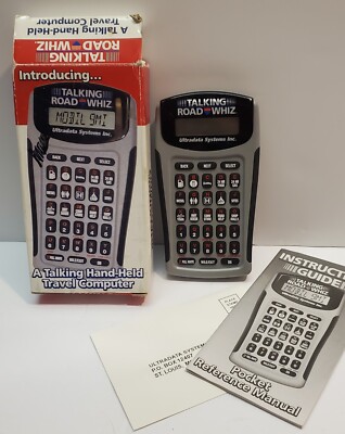 Talking Road Whiz Handheld Travel Computer Ultra Data Systems GPS w/Original Box