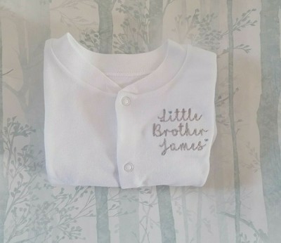 little brother baby sleepsuit
