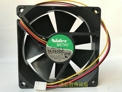 1 PCS Nidec Fan TA350DC M34138-58 DC12V 0.50A 90X90X25MM cooling fan 3 pin