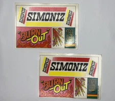 Vintage SIMONIZ decal sticker vintage pro mark Chicago lot of 2 RARE