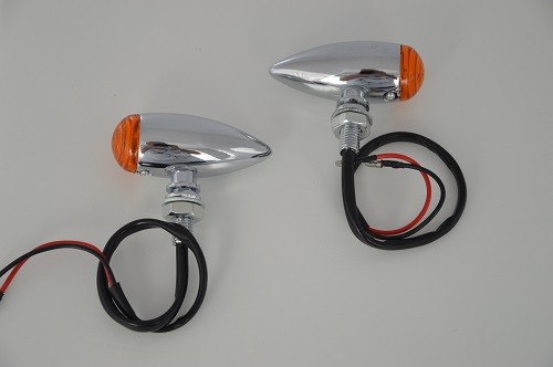 Motorbike Indicators Chrome Solid Aluminium Torpedo Shape 12v UK motorbike-indicators-chrome-solid-aluminium-torpedo-shape-12v-uk