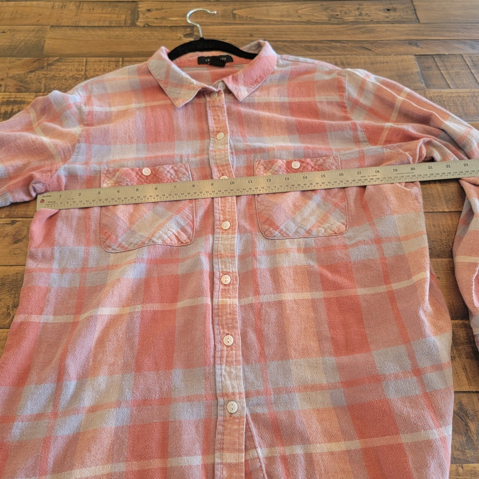 Sanctuary Womens Tomboy Shirt Sz XL Plaid Madras … - image 4