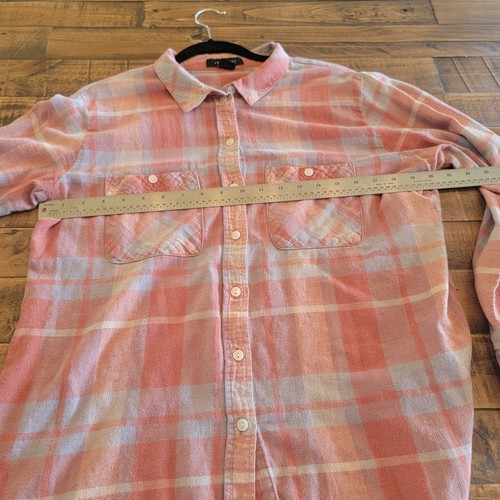 Sanctuary Womens Tomboy Shirt Sz XL Plaid Madras Long Sleeve - Picture 4 of 7