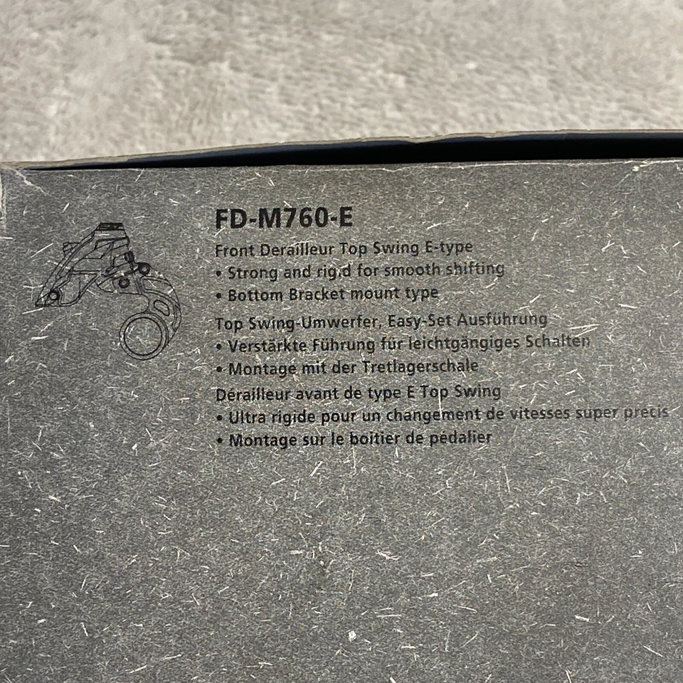 Shimano Deore XT Front Derailleur FD-M760-E, Mega 9 Speed triple, BB mount - Image 3 of 4