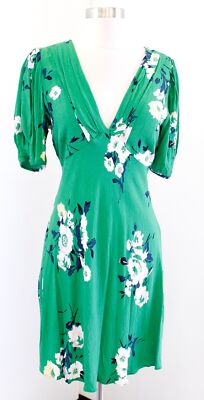 free people neon garden dress Free People Neon Garden Mini Dress Sz 8 Womens Black Deep Vneck Cottage  Floral