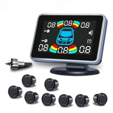Car Parktronic LCD Parking Sensor Kit with 8 Sensors Reverse Backup Monitor 12V