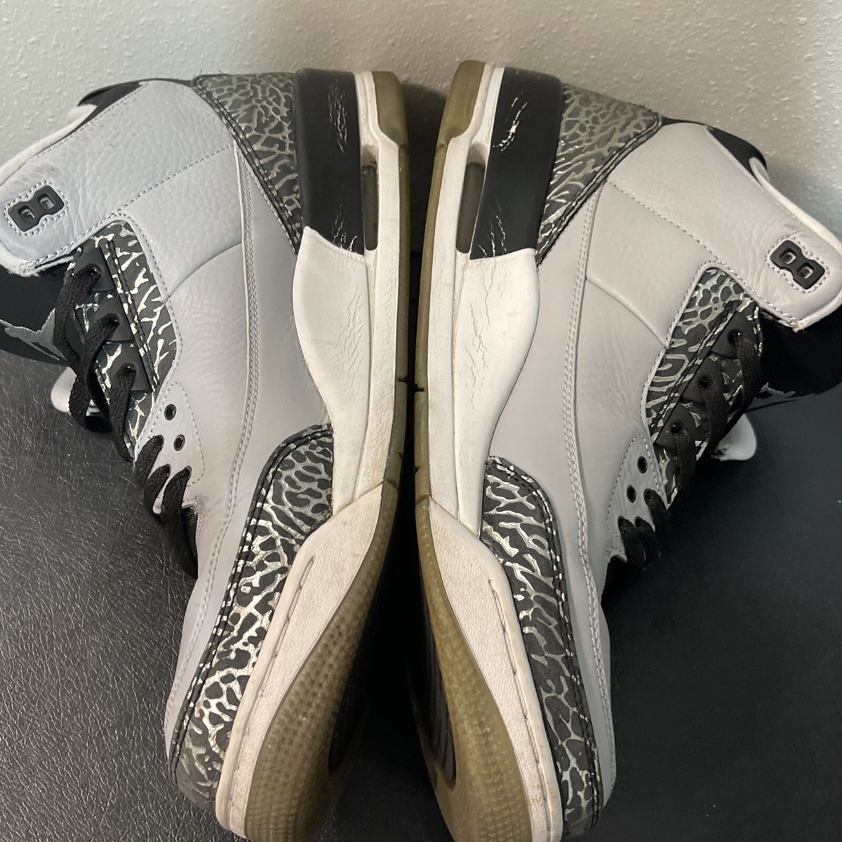 Nike Air Jordan 3 Retro Wolf Grey #136064-004 Sz 14 Preowned | eBay