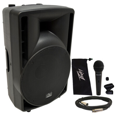 Harmony Audio HA-C12A Pro DJ 12'' Powered 800W Active PA Speaker & Peavey PV Mic