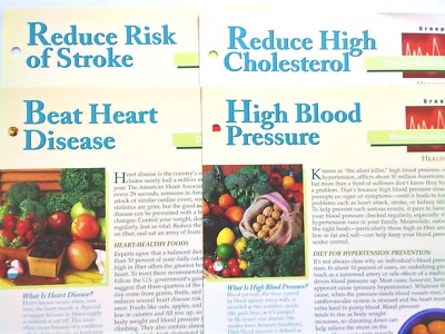 Select from 4 reports~Healing Foods~stroke,cholesterol,heart disease,blood pr  