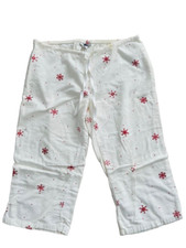 La Senza Flannel Snowflake Print Pyjama Pants White / Red M