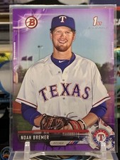 2017 Bowman Draft #BDC-127 Noah Bremer Purple Refractor #/250 Texas Rangers 7D