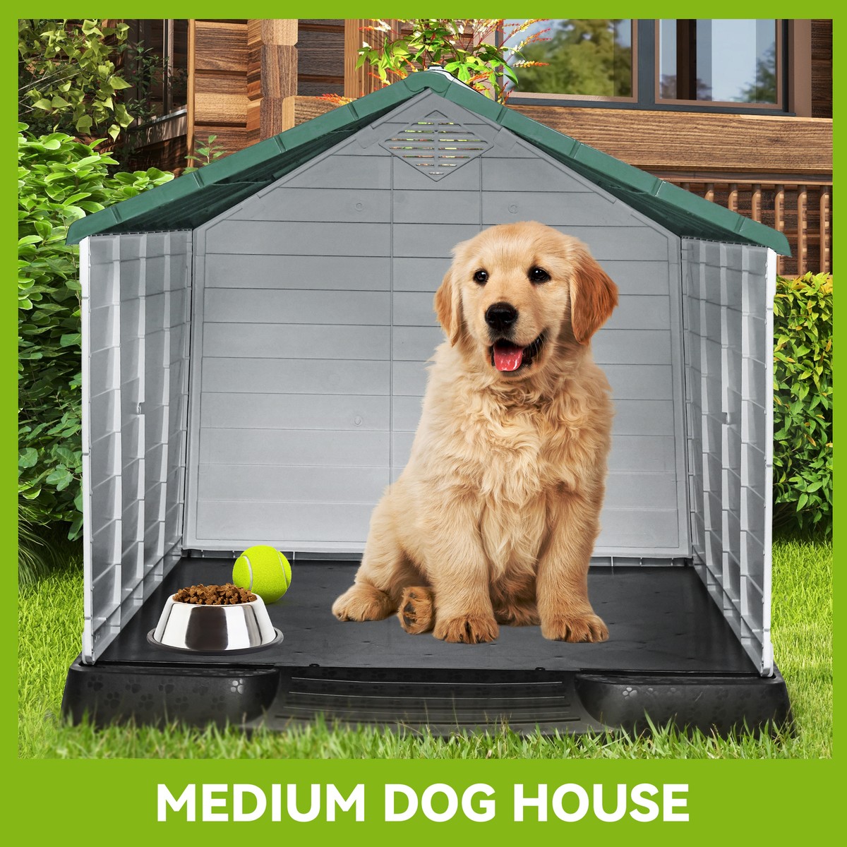 Ubuy Pet Pen With Roof COZIWOW Heavy Duty Outdoor Dog Kennel With