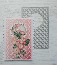 Rectangle Frame Background Metal Cutting Dies Scrapbooking Embossing Stencil Die
