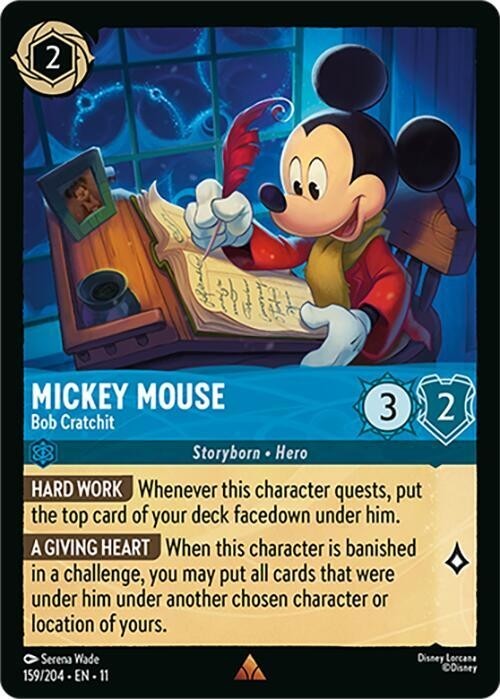 DISNEY LORCANA TCG - Winterspell - Mickey Mouse - Bob Cratchit - 159/204
