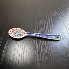 Polish Pottery Spoon 5" Unikat by Ceramika Artystyczna Floral Pattern