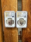Silver 2 Piece Set 2024s Reverse Proof 70 Morgan & Peace Silver Dollar