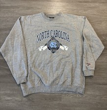 Vintage UNC North Carolina Tar Heels Sweatshirt Crewneck Mens L NCAA Pro Player