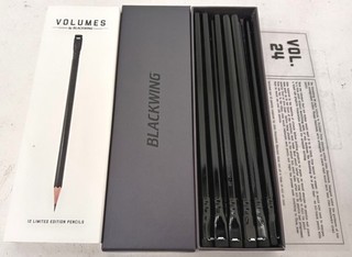 VOLUMES By Blackwing 12 Limited Editon Pencils Volume 24 Black Finish NEW Boxed
