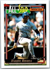 #403 Ruben Sierra, Texas Rangers - All-Star 1992 Topps Gold Winner base