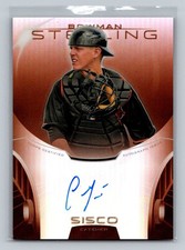 2013 Bowman Sterling #BSAP-CS Chance Sisco Prospect Auto Orange Refractors #/75
