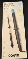 Conair The Curl Collective 3-in-1 Ceramic Curling Wand 1/2", 1", 1 1/2" - Black-
