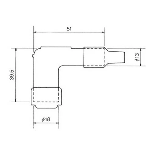 Capuchon De Bougie NGK LB05F / Couvercle De Résistance (Noir) 90º (8051) - Photo 3/4