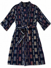 Vintage 80's Colours by Alexander Julian Robe Unisex One Thick Pockets Dark Navy