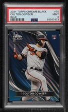 2024 Topps Chrome Black Blue Refractor 6/75 Colton Cowser #70 PSA 9 MINT 15tx