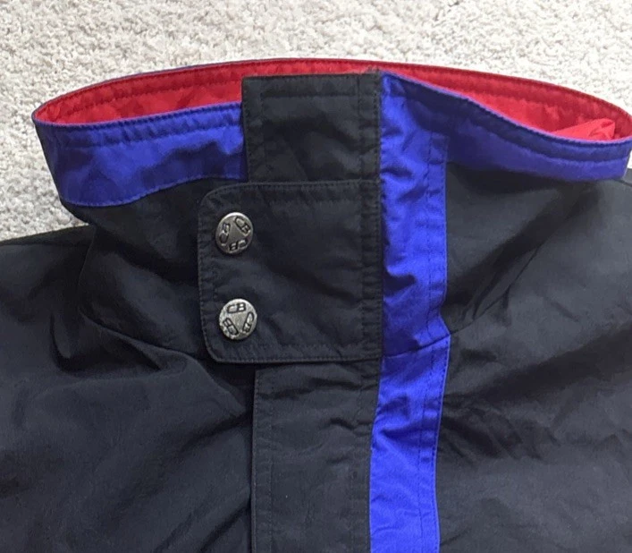 Abrigo de Colección Colorblock CB Sports Cortavientos Años 80’s 1/4 Cremallera Para Hombre LG Foto 3 de 4