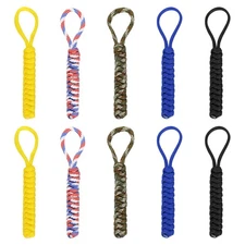 10Pcs Zipper Pulls, 4.72 Inch Hand Woven Nylon Cord Zipper, 5 Colors
