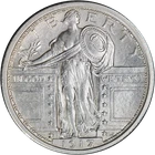 1917-P Type 1 Standing Liberty Quarter Full Head Nice AU/BU Nice Eye Appeal